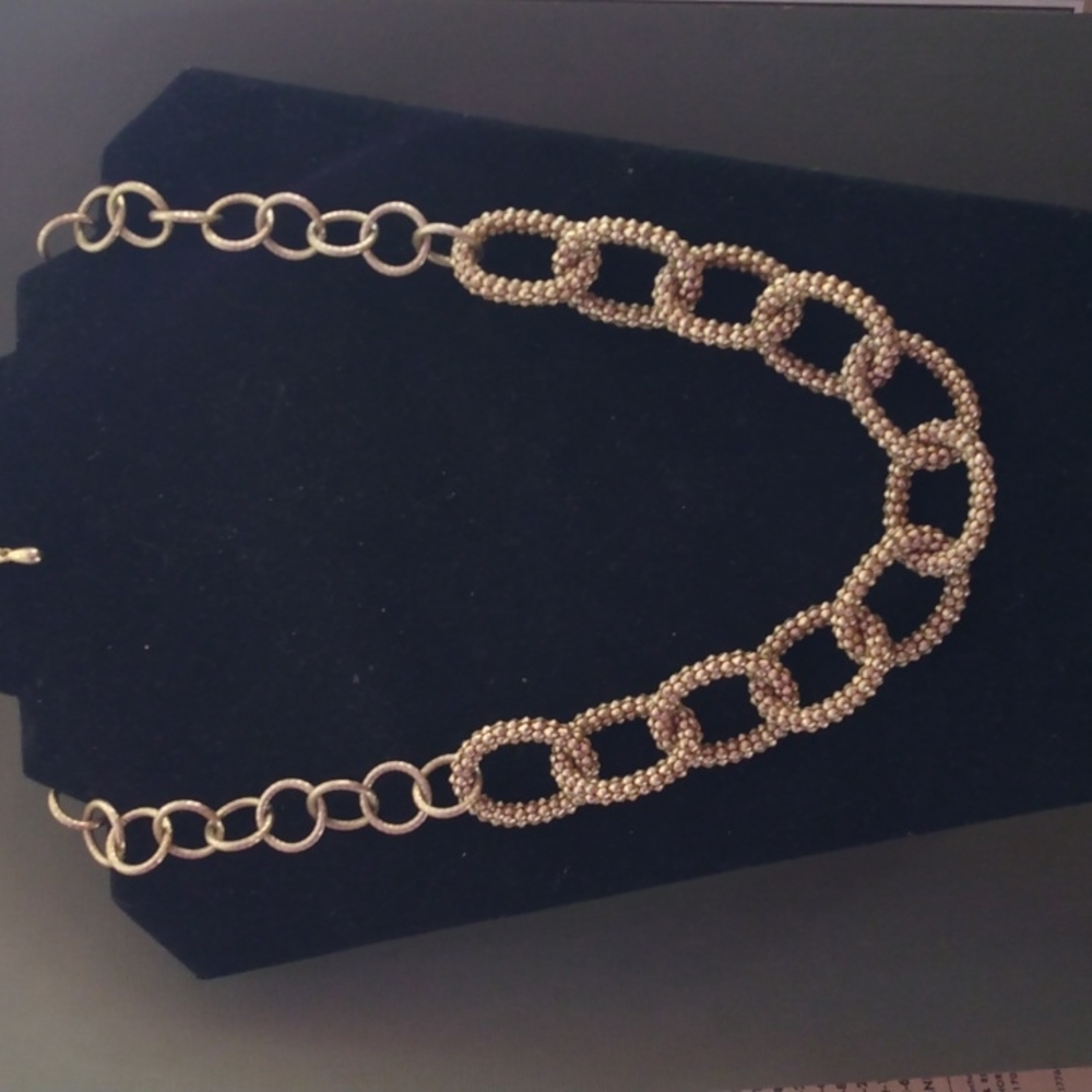 Gold tone statement necklace